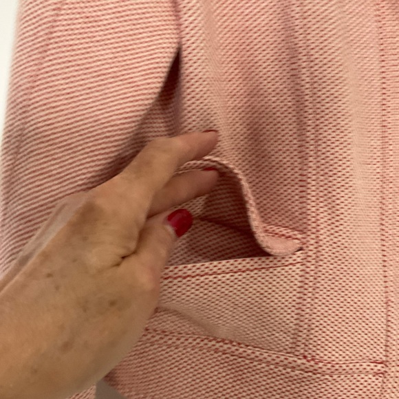 Cabi #5301 Amelia Coral Pink Button Up Bomber Jacket; Size Medium - Picture 7 of 16